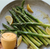 Steamed Asparagus w/ Cheese Sauce on the side
